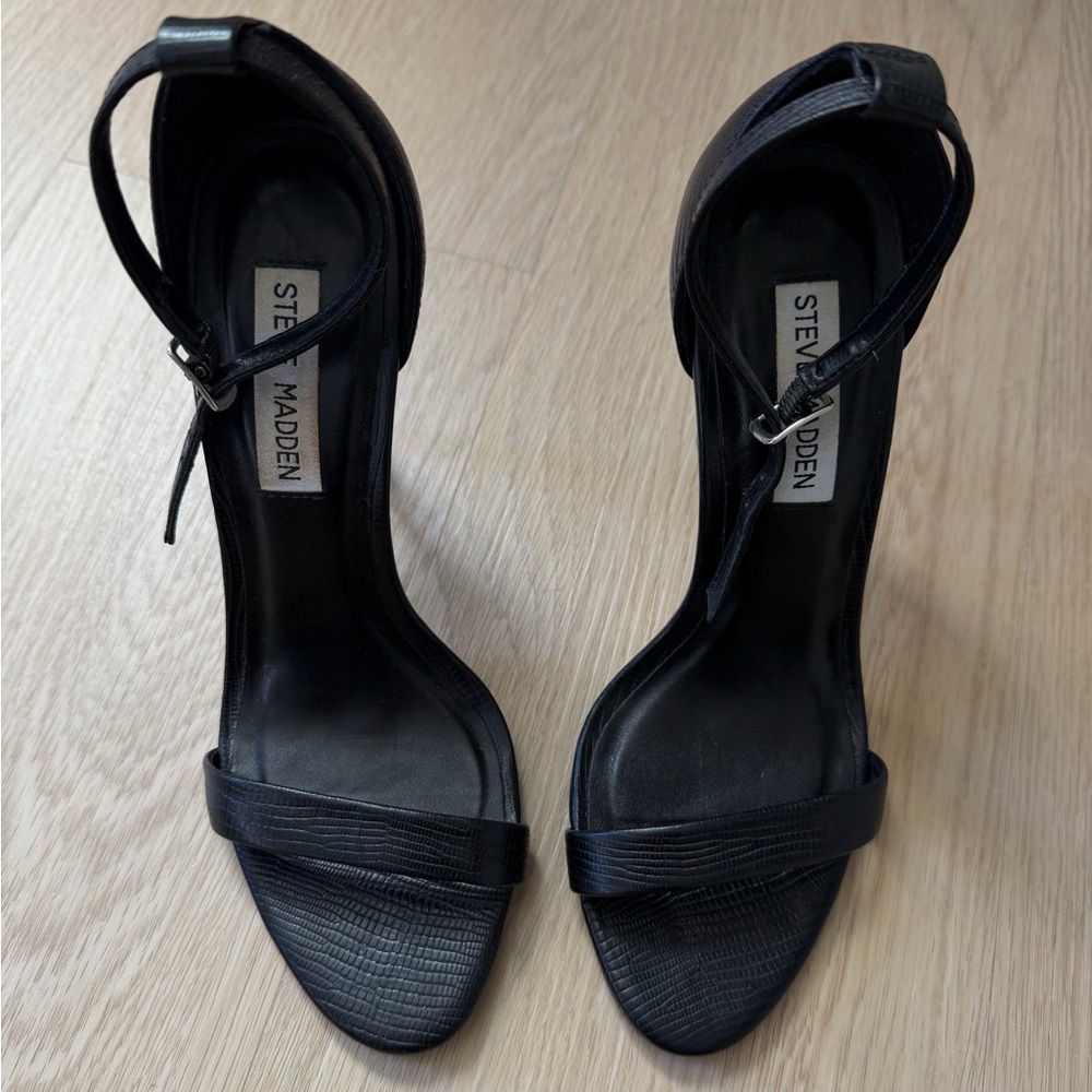 Steve Madden Elegant Black Strappy Heels
